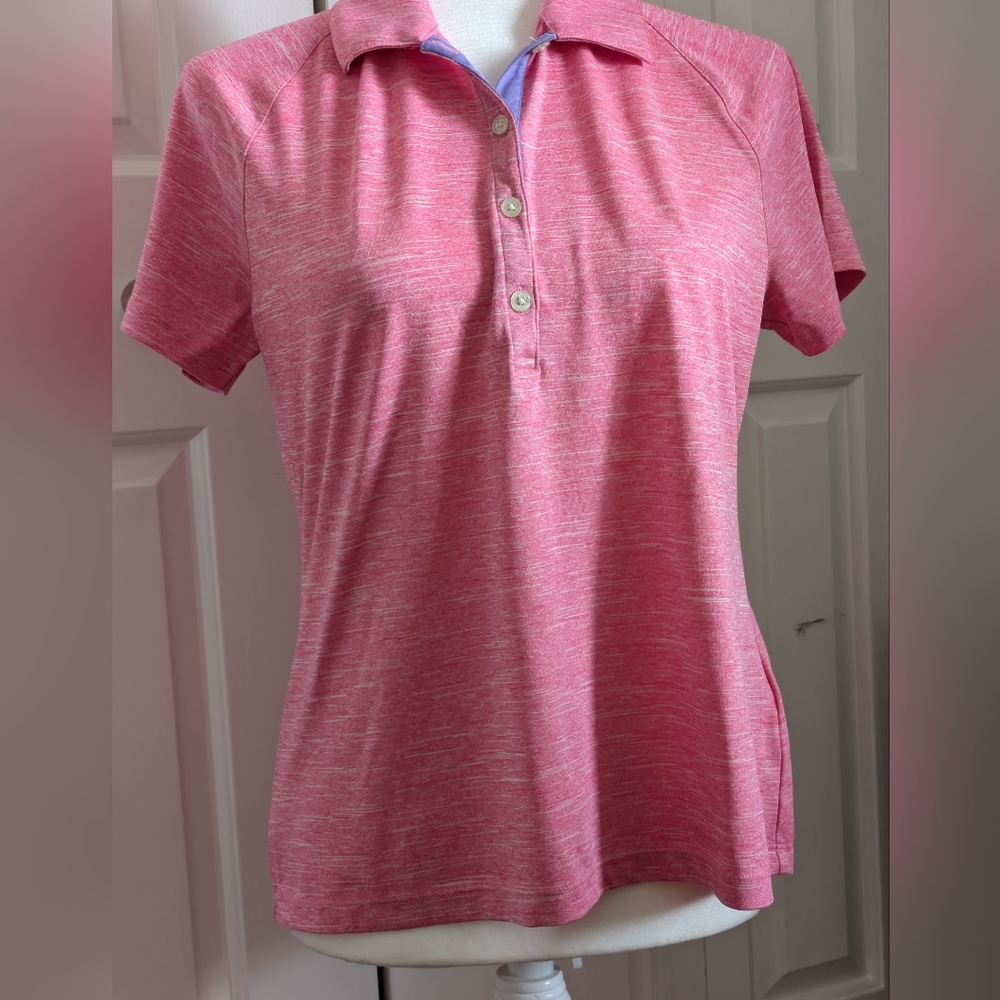 Greg Norman Women's Pink Polo Shirt - Size Med